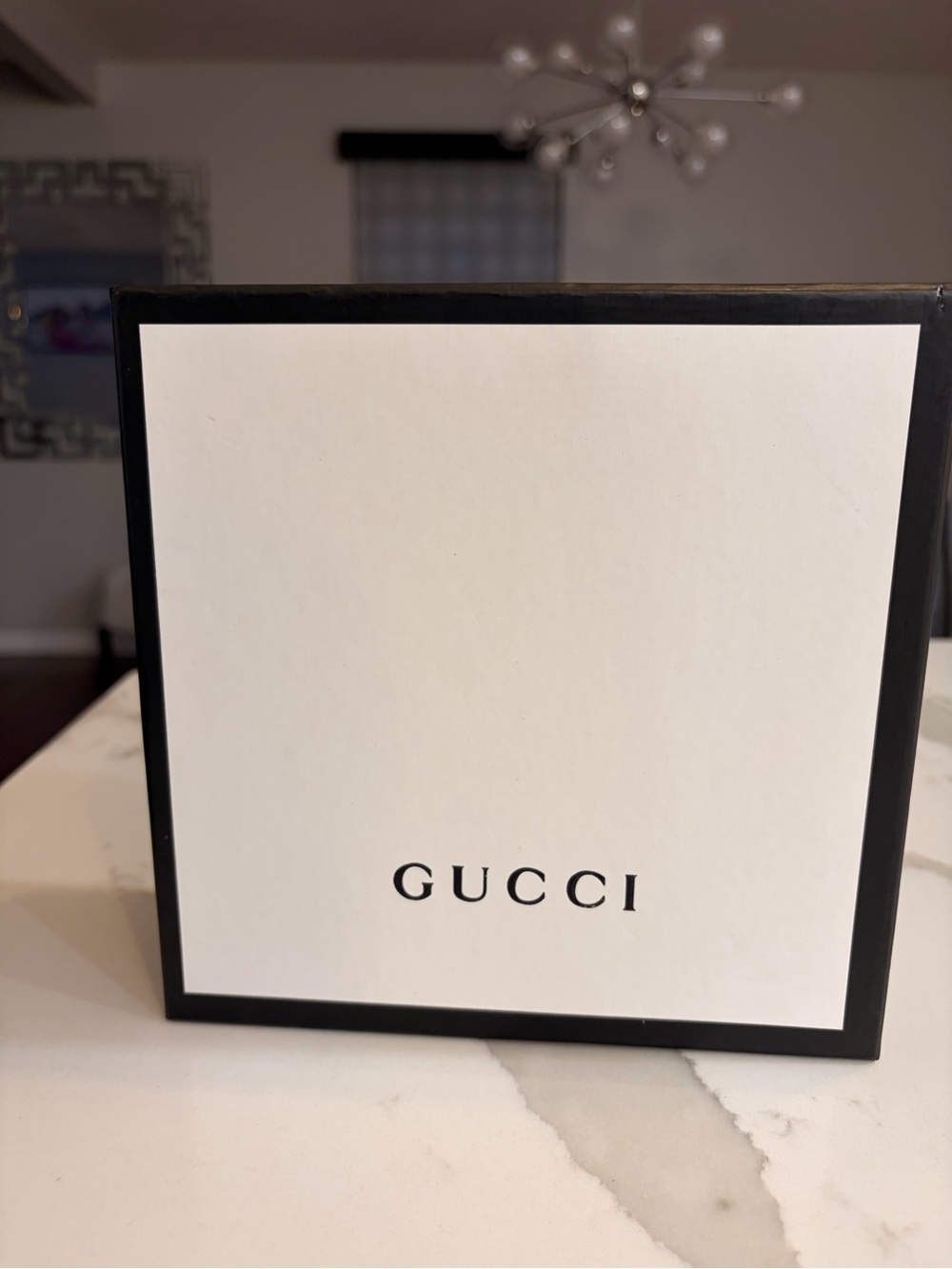 Gucci Empty Gift Box – Black & White Box with Lid